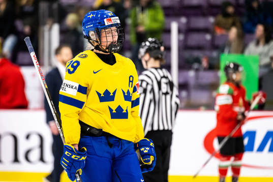 Olivia Carlsson of Sweden looks dejected
