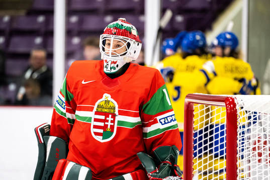 Goaltender Aniko Nemeth of Hungary