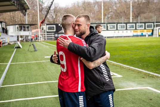 Utsiktens Lucas Hedlund och Alexander Faltsetas jublar