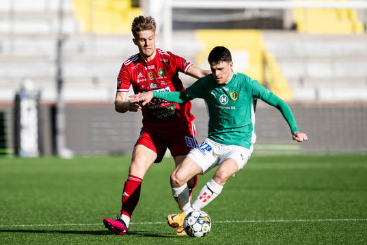 Skövde AIKs Hampus Söderström och Jönköpings Södras