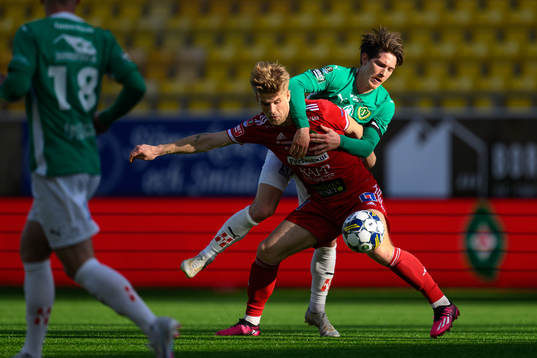 Skövde AIKs Hampus Söderström och Jönköpings Södras