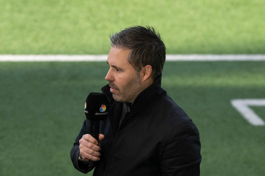 Hammarbys tränare Marti Cifuentes intervjuvas