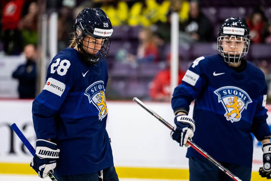 Jenniina Nylund of Finland looks dejected