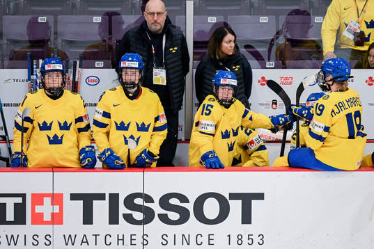 Lova Blom, Hilda Svensson and Lisa Johansson of Sweden