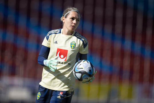 Goalkeeper Jennifer Falk of Sweden