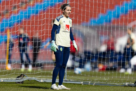 Goalkeeper Jennifer Falk of Sweden