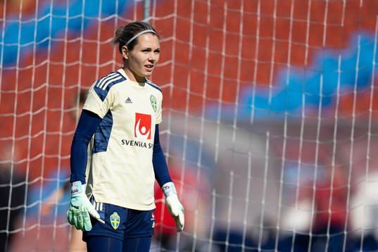 Goalkeeper Jennifer Falk of Sweden