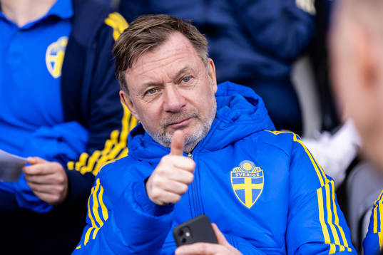 Svenska damlandslagets förbundskapten Peter Gerhardsson