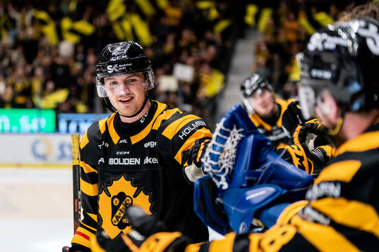 Skellefteås Linus Högberg jublar