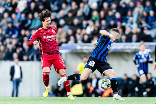 Djurgårdens Gustav Wikheim och Sirius Aron Bjarnason
