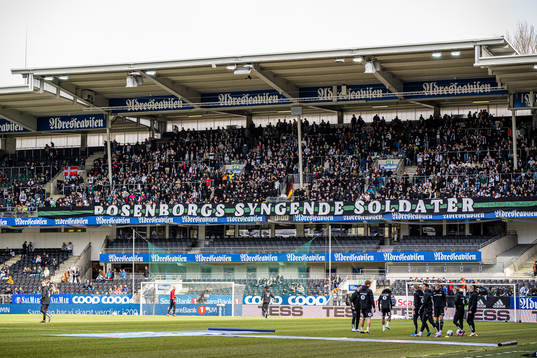 Spectators in the stands at Lerkendal Stadion