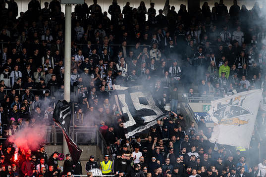 Spectators in the stands at Lerkendal Stadion