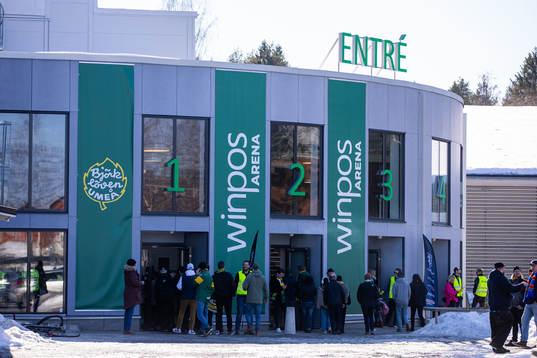 Winpos arena innan semifinal fem i Hockeyallsvenskan mellan