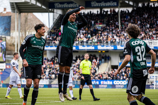 Adrian Pereira of Rosenborg celebrates