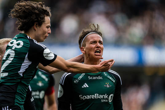 Adrian Pereira of Rosenborg celebrates