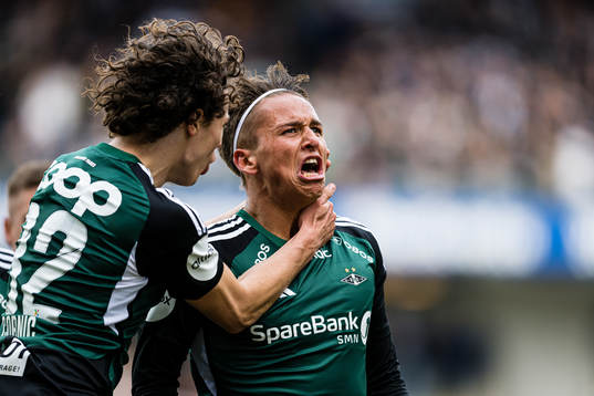 Adrian Pereira of Rosenborg celebrates