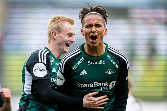 Adrian Pereira of Rosenborg celebrates