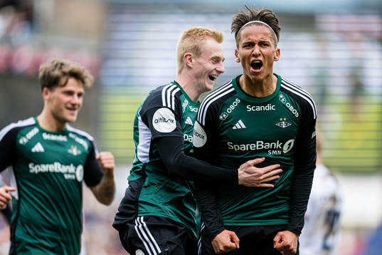 Adrian Pereira of Rosenborg celebrates