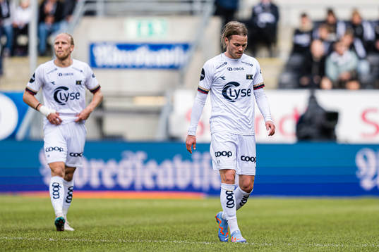 Lars-Jørgen Salvesen and Birkir Bjarnason of Viking looks