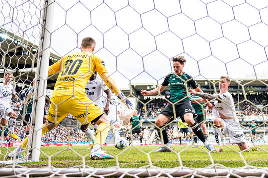 Agon Sadiku of Rosenborg missing a chance to score