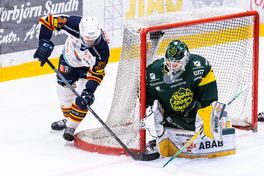 Djurgårdens John Norman och Björklövens målvakt Alex