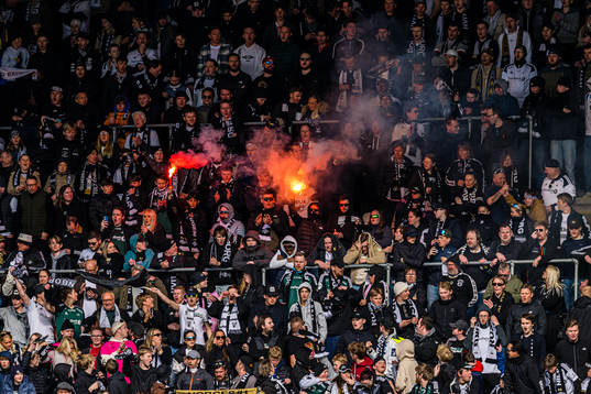 Spectators in the stands