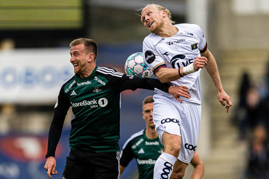 Erlend Dahl Reitan of Rosenborg and Lars-Jørgen Salvesen