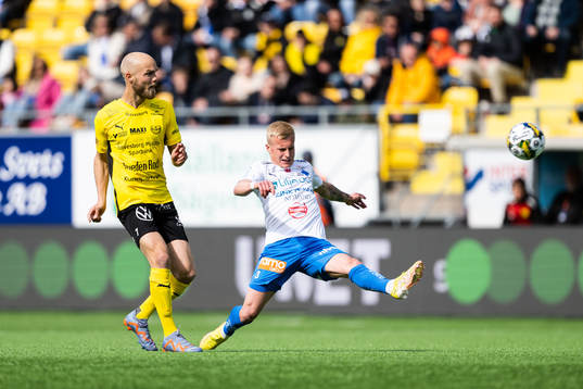 Mjällbys Viktor Gustafson och Värnamos Viktor Bergh