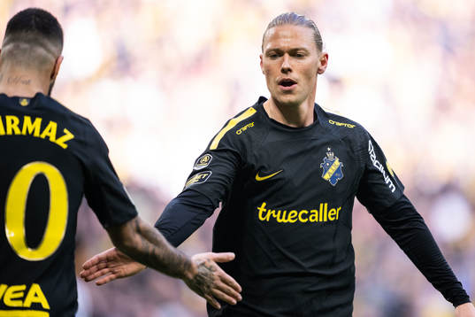 AIKs Jimmy Durmaz  och Viktor Fischer