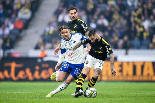 IFK Norrköpings Christoffer Nyman mot AIKs Sotirios