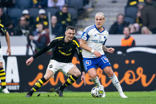 AIKs Jetmir Haliti och IFK Norrköpings Arnor Sigurdsson