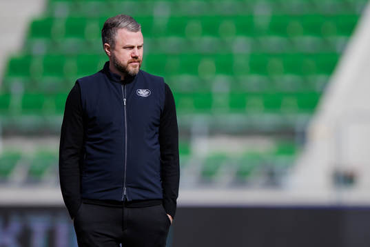 Elfsborgs manager Jimmy Thelin före fotbollsmatchen i