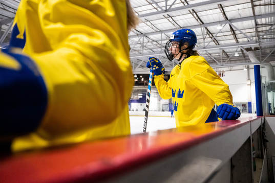 Hilda Svensson of Sweden at a practice session the 2023
