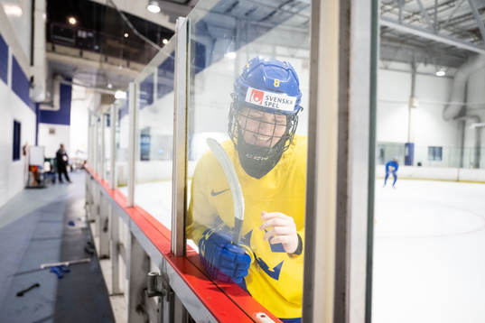 Hilda Svensson of Sweden at a practice session the 2023