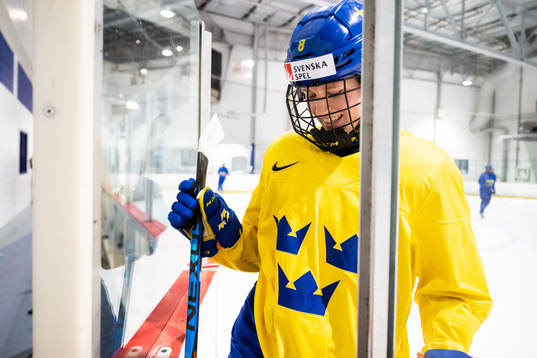Hilda Svensson of Sweden at a practice session the 2023