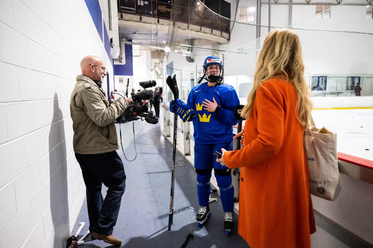 Nathalie Lidman of Sweden at a practice session the 2023