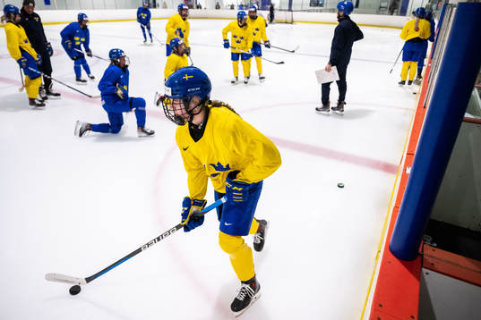 Mira Jungåker of Sweden at a practice session the 2023