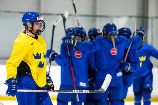 Olivia Carlsson of Sweden at a practice session the 2023