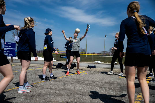 Linnéa Andersson of Sweden at a practice session the 2023
