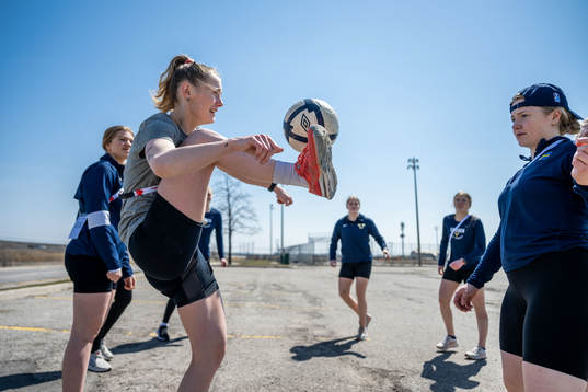 Linnéa Andersson of Sweden at a practice session the 2023