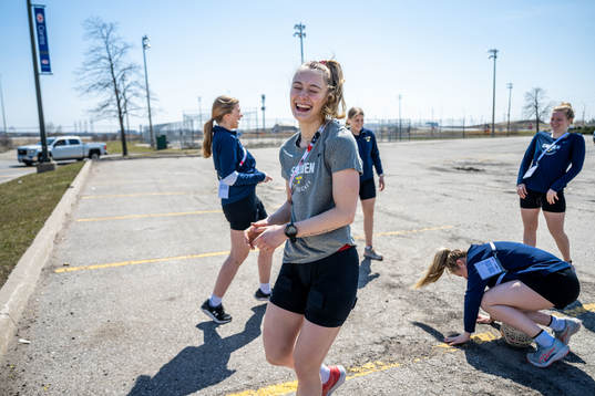 Linnéa Andersson of Sweden at a practice session the 2023