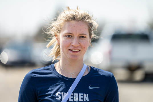 Hilda Svensson of Sweden at a practice session the 2023