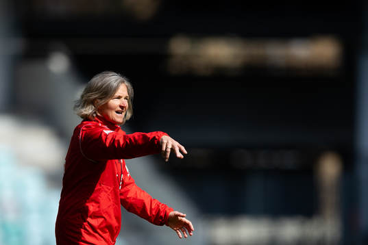 Head coach Hege Riise of Norway