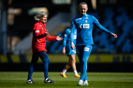 Head coach Hege Riise of Norway