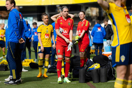 Goalkeeper Jennifer Falk  of the swedish women's national