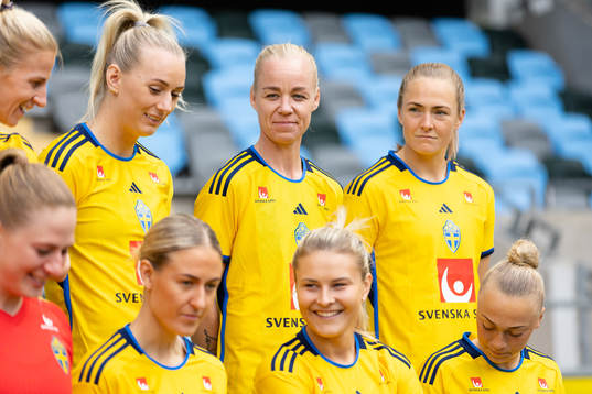 Stina Blackstenius, Caroline Seger and Magdalena Eriksson