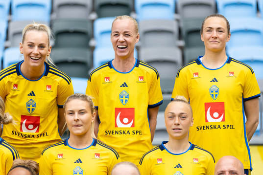Stina Blackstenius, Caroline Seger and Magdalena Eriksson