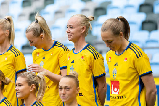Stina Blackstenius, Caroline Seger and Magdalena Eriksson