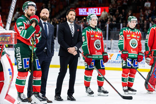 Frölundas Jacob Nilsson, Joel Lundqvist, Filip Hasa och