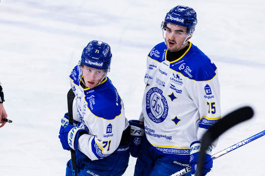 Leksands Eric Hultgren och Erik Olhans-Lind  jublar